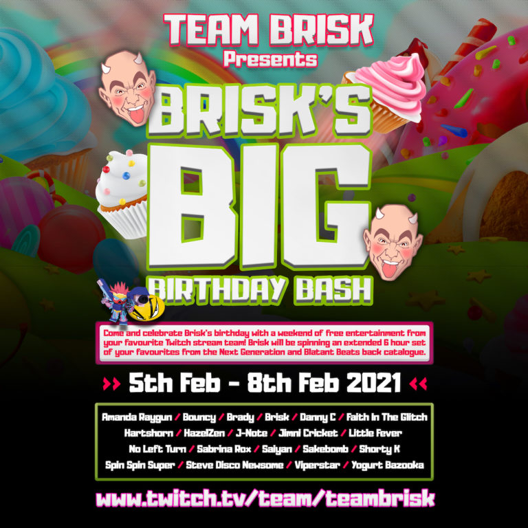 Brisk’s Big Birthday Bash – A Twitch event!